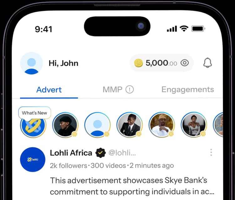 Lohli mobile app mock up