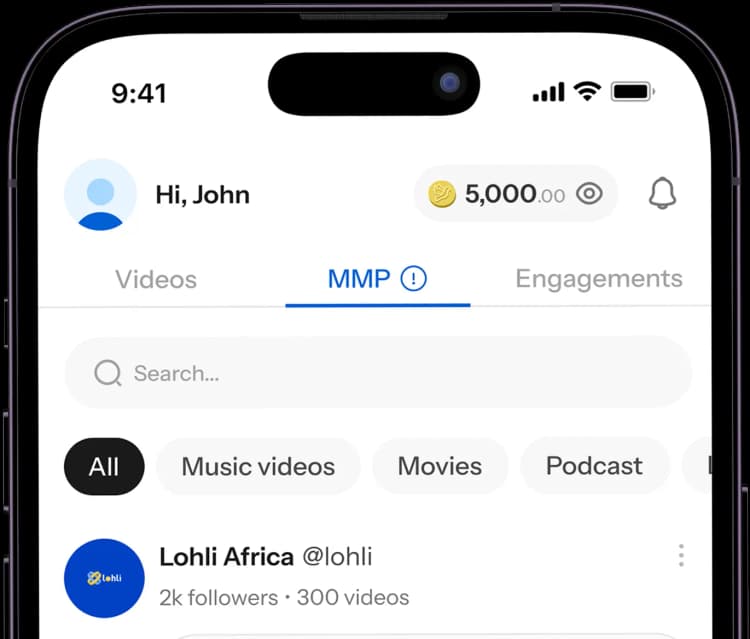 Lohli mobile app mock up