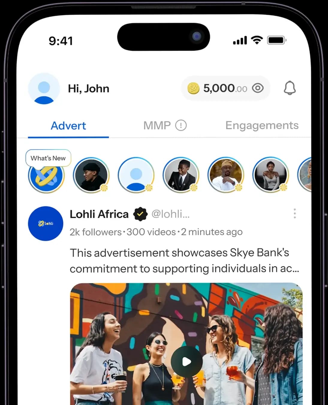 Lohli mobile app mock up